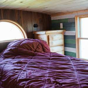 The upstairs loft complete with a bed!