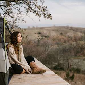 tent people lodging