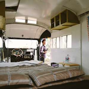 Vintage bus meets Kinfolk in Golden Dawn.