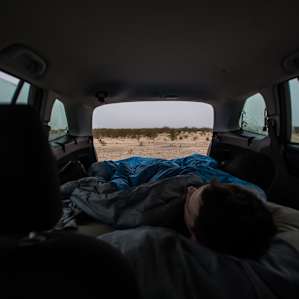 You don't need a tent to camp! Make sure your vehicle can handle bumpy rides – the road to the campsite is definitely a primitive one.