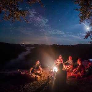 Campfire overlooking the Gorge