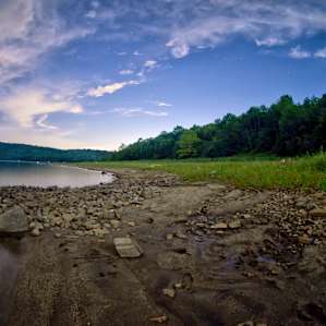 Long exposure of the beach and the woods where our campsite was. Taken around 1 AM on the same day