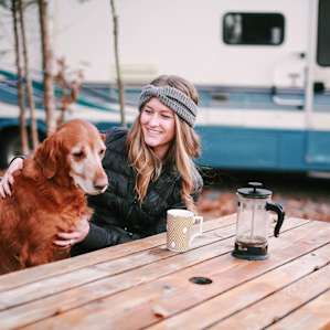 Morning coffee. Fall weather. Camping trips with the pup. Doesn't get much better than this!
