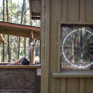 Why shower inside if you can shower outside?
