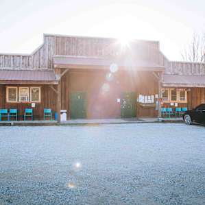 The hangar building