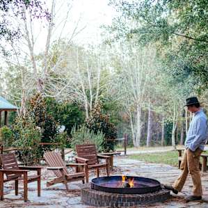 George set up a nice fire right before the sun went down