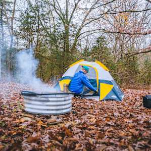 I chose site 1, it was perfectly set up for a good night of camping!