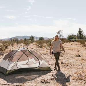 tent people lodging