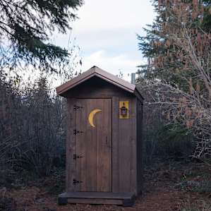 Seriously the coolest outhouse I've ever seen. If you are staying in one of the tents, you will have your own bathroom inside, but I highly recommend checking these things out.