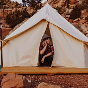 tent people lodging