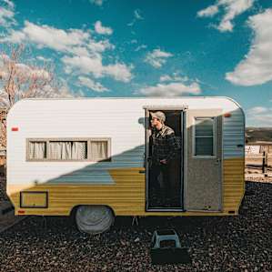 Vintage trailer for two.