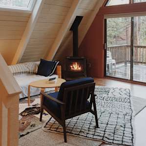 the fireplace makes all the difference, even if it's gas