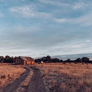 This is roughly the view the cabin from the road. There are no signs and no cell service. Keep an eye out for the rock house with the turquoise trim.