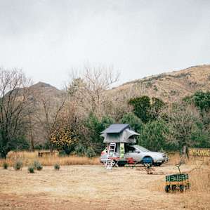 our campsite in the morning