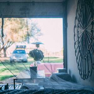 looking out of the Bohemian hideaway