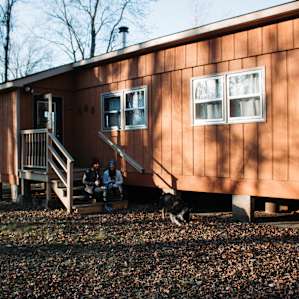 Front view of the cabin.