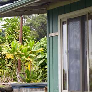 The sunset suite has a deck that overlooks the ocean, the sunset, the garden... it's perfect!