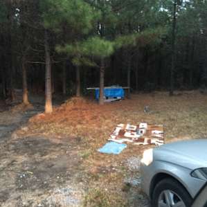 Decent spot right next to the driveway. It was good and dark for sleeping