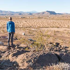 Desert Daisy is on Copper Mountain, which you can hike up right from the campsite.