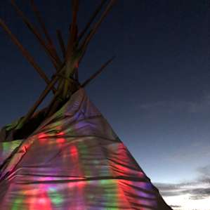 Tipi at dusk