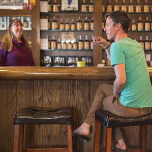 Rum and vodka tasting in the Tasting Room.