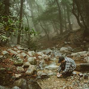 Stream runs near the campground
