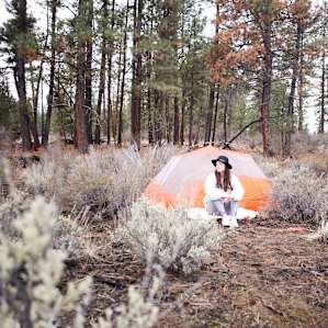 Found a perfect spot for the tent, there were many great choices!