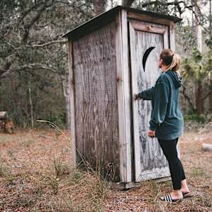 Very clean outhouse in the campsite