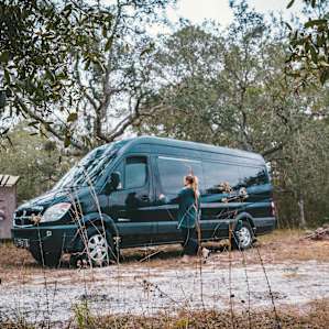 The campsite, large enough space for any size RV.