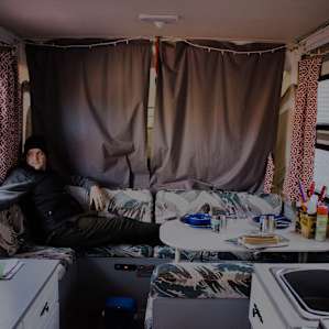 inside the camper!