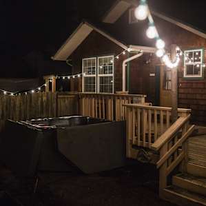 The hot tub was perfect for a cool PNW winter night.