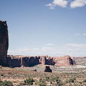 Arches National Park is not far away. It makes for a scenic drive through Moab and across the countryside.
