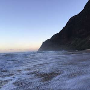 the waves & shore break were fierce in the winter-- swimming not recommended