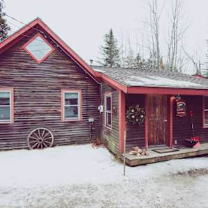 View of the house from the driveway.