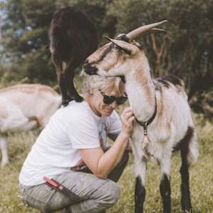 Watching Julie with the goats was definitely one of my favorite parts of my visit. It was so fun being able to pet the goats