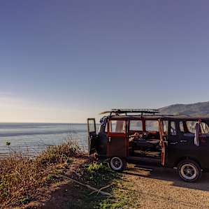 From Nacimiento-Fergusson road above the site, (van not included.)