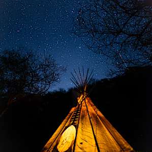 the 16' tipi at night