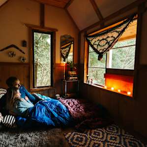 Morning snuggles in this cozy space