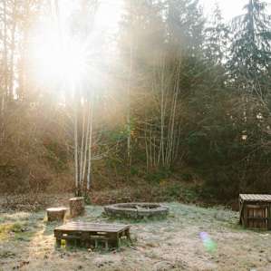 The main camping area