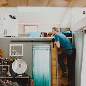 people lodging camper
