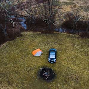 Aerial views at camp