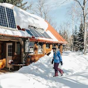 cabin people winter