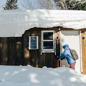 Base Camp! The perfect little shack to plan your little hike to the cabin from.