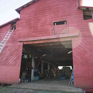 the barn!