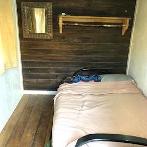 Inside the cabin! Snug and cozy