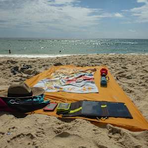 Solar panels at the beach