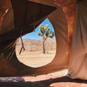 View from inside the Pathfinder Tipi.
