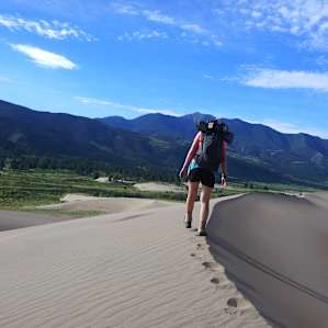 Hiking the dunes