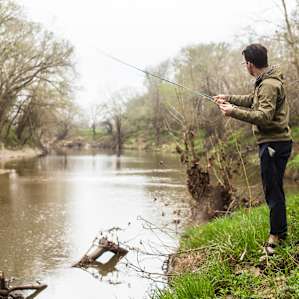 Bring a fishing rod or two to enjoy the creek – while we didn't have any luck, we definitely saw fish rising.
