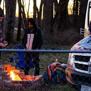 Keeping warm.